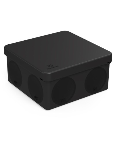 Коробка распред. 60-0300-9005м двухкомп. (HF) черная 100х100х50 (8шт/уп) Промрукав (60-0300-9005м) в Хабаровске Распределительные коробки Pintop.ru