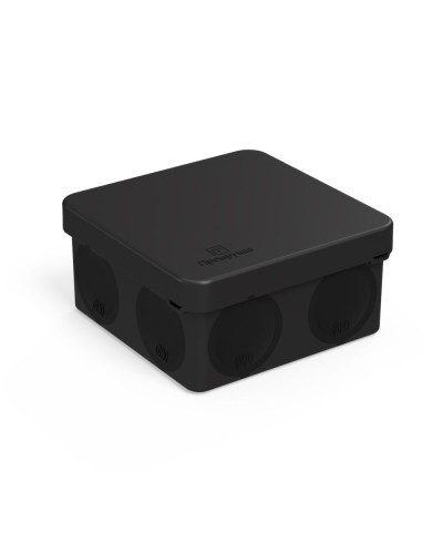 Коробка распред. 60-0210-9005м двухкомп. безгалогенная (HF) черная 80х80х40 (8шт/уп) Промрукав (60-0210-9005м) в Хабаровске Распределительные коробки Pintop.ru