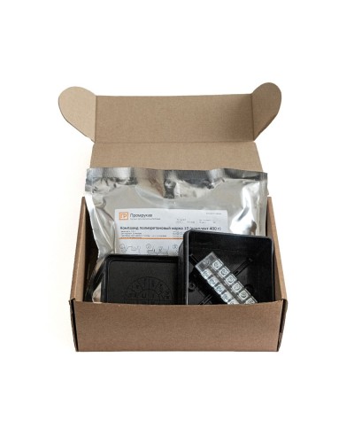 Коробка распред. двухкомп. (HF) 100х100х50 черная Промрукав (PR80.0179) в Хабаровске Распределительные коробки Pintop.ru