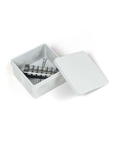 Коробка распред. двухкомп. (HF) 100х100х50 серая Промрукав (PR80.0172) в Хабаровске Распределительные коробки Pintop.ru