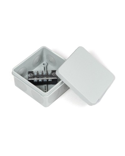 Коробка распред. двухкомп. (HF) 80х80х40 серая Промрукав (PR80.0168) в Хабаровске Распределительные коробки Pintop.ru