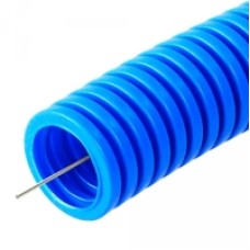 Труба гофрированная ПП лёгкая 350 Н безгалогенная (HF) синяя с/з д16 (100м/5500м уп/пал) Промрукав (PR02.0051)