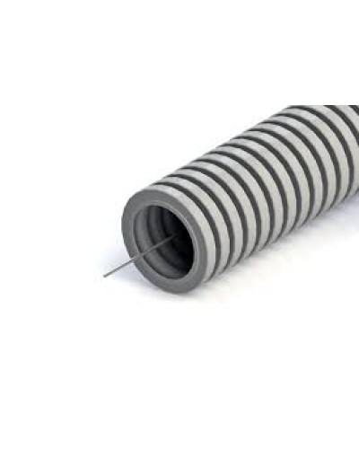 Труба гофрированная ПНД лёгкая 350 Н безгалогенная (HF) стойкая к ультрафиолету серая с/з д50 (15м/660м уп/пал) Промрукав PR02.0134 в Хабаровске Труба гофрированная Pintop.ru