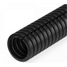 Труба гофрированная ПП лёгкая 350 Н безгалогенная (HF) разрезная черная д25 (10м/уп) Промрукав (PR02.0247)