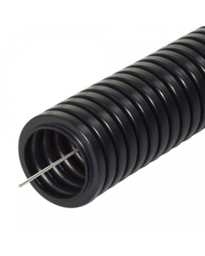 Труба гофрированная ПА безгалогенная (HF) стойкая к ультрафиолету черная с/з д16 (10м/уп) Промрукав (PR02.0257) в Хабаровске Труба гофрированная Pintop.ru