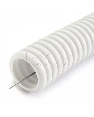 Труба гофр ПЛЛ легкая безгалогенная (HF) негорючая (НГ) белая с/з d16 мм (50м/уп) Промрукав (PR02.0329) в Хабаровске Труба гофрированная Pintop.ru