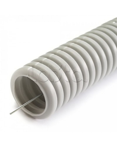 Труба гофрированная ПНД лёгкая 350 Н безгалогенная (HF)серая с/з d16 мм (10м) Промрукав (PR02.0450) в Хабаровске Труба гофрированная Pintop.ru