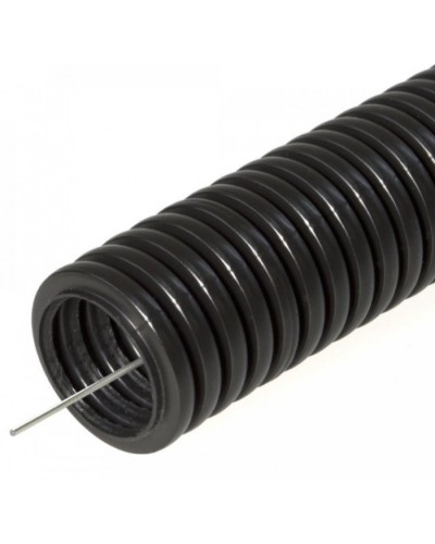 Труба гофрированная ПНД безгалогенная (HF) черная с/з д20 (100м/4800м уп/пал) Строитель Промрукав (PR.022051) в Хабаровске Труба гофрированная Pintop.ru