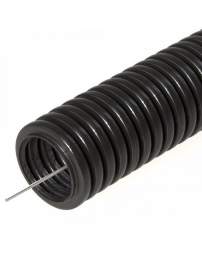Труба гофрированная ПНД тяжёлая 750 Н безгалогенная (HF) стойкая к ультрафиолету черная с/з д25 (50м/2600м уп/пал) Промрукав (PR.022541) в Хабаровске Труба гофрированная Pintop.ru