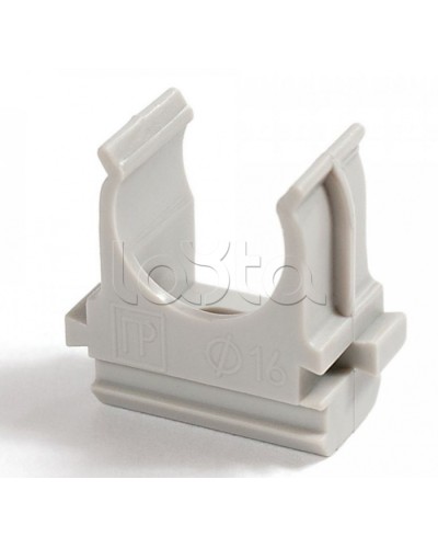 Крепеж-клипса для труб АБС-пластик в п/э д16 (100шт/2000шт уп/кор) Промрукав (PR.02616) в Хабаровске Держатели, клипсы, скобы Pintop.ru