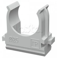 Крепеж-клипса для труб АБС-пластик в п/э д25 (100шт/1000шт уп/кор) Промрукав (PR.02625)