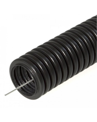 Труба гофрированная ПНД тяжёлая 750 Н безгалогенная (HF) стойкая к ультрафиолету черная с/з д63 (15м/360м уп/пал) Промрукав (PR.026341) в Хабаровске Труба гофрированная Pintop.ru
