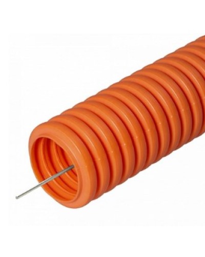 Труба гофрированная ПНД лёгкая 350 Н безгалогенная (HF) оранжевая с/з д63 (15м/360м уп/пал) Промрукав (PR.026361) в Хабаровске Труба гофрированная Pintop.ru