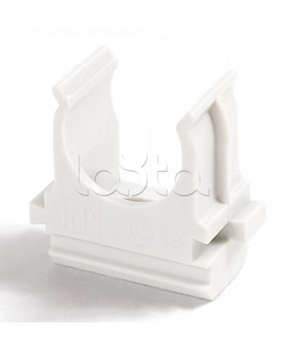 Крепёж-клипса для труб Полистирол белая д25 (100шт/1000шт уп/кор) Промрукав (PR.02725б) в Хабаровске Держатели, клипсы, скобы Pintop.ru