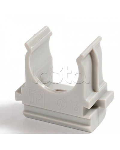 Крепеж-клипса для труб Полистирол д32 (10шт/500шт уп/кор) Промрукав (PR.02732м) в Хабаровске Держатели, клипсы, скобы Pintop.ru