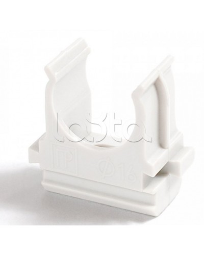 Крепёж-клипса для труб Полистирол белая д50 (10шт/200шт уп/кор) Промрукав (PR.02750б) в Хабаровске Держатели, клипсы, скобы Pintop.ru