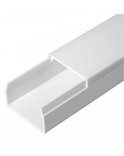 Кабель-канал белый 2-й замок в п/э 40х25 (24 м/уп) Промрукав (PR03.0053) в Хабаровске Кабель-канал Pintop.ru