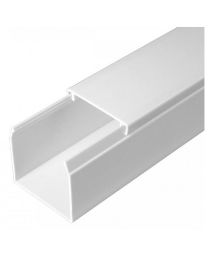 Кабель-канал белый 2-й замок в п/э 40х40 (24 м/уп) Промрукав (PR03.0054) в Хабаровске Кабель-канал Pintop.ru