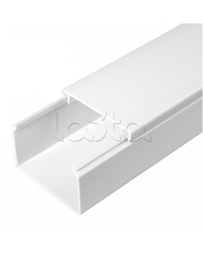 Кабель-канал белый 2-й замок в п/э 60х40 (18 м/уп) Промрукав (PR03.0055) в Хабаровске Кабель-канал Pintop.ru