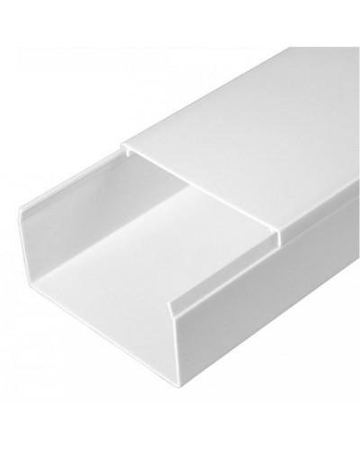 Кабель-канал белый 2-й замок в п/э 80х40 (12 м/уп) Промрукав (PR03.0057) в Хабаровске Кабель-канал Pintop.ru