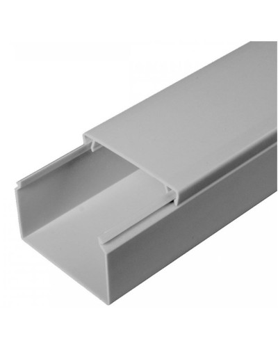 Кабель-канал серый RAL 7035 2-й замок в п/э 60х40 (40м/уп) Промрукав (PR03.0077) в Хабаровске Кабель-канал Pintop.ru