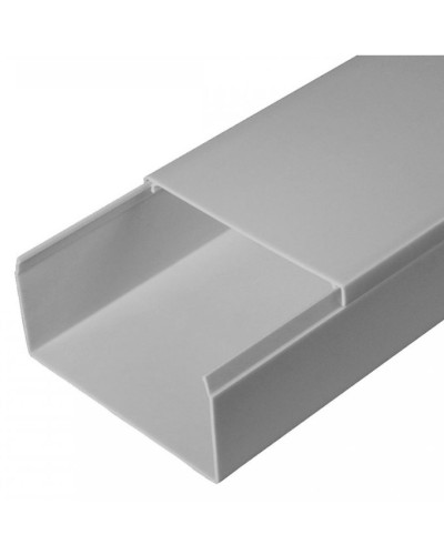 Кабель-канал серый RAL 7035 2-й замок в п/э 80х40 (30м/уп) Промрукав (PR03.0079) в Хабаровске Кабель-канал Pintop.ru