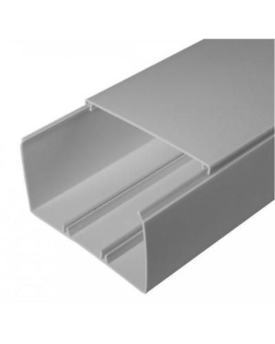 Кабель-канал серый RAL 7035 2-й замок в п/э 100х60 (16м/уп) Промрукав (PR03.0082) в Хабаровске Кабель-канал Pintop.ru