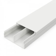 Кабель-канал белый 2-й замок в п/э 30х10 мм с перегородкой (110 м/уп) Промрукав PR03.0239
