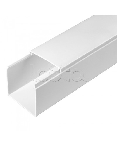 Кабель-канал белый 2-й замок в п/э 60х60 (24м/уп) Промрукав PR.0325213 в Хабаровске Кабель-канал Pintop.ru