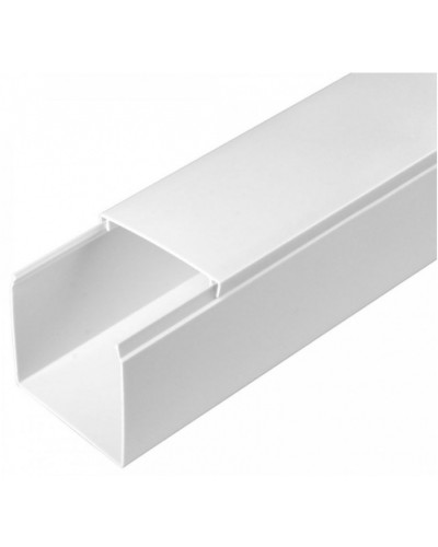 Кабель-канал белый 2-й замок в г/к 60х60 (24м/уп) Промрукав (PR.056060) в Хабаровске Кабель-канал Pintop.ru