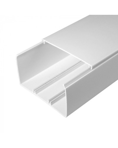 Кабель-канал белый 2-й замок в п/э 100х60 (16м/уп) Промрукав PR.0610061 в Хабаровске Кабель-канал Pintop.ru