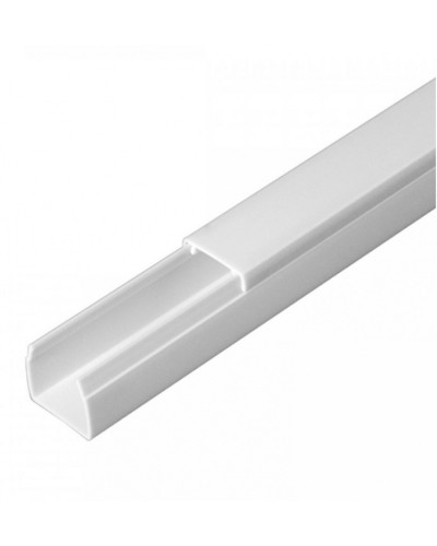 Кабель-канал белый 2-й замок в п/э 16х16 (120м/уп) Промрукав (PR.0616161) в Хабаровске Кабель-канал Pintop.ru