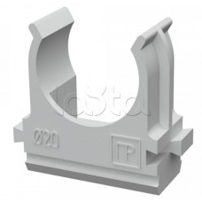 Крепеж-клипса для труб АБС-пластик в карт д20 (150шт/1500шт уп/кор) Промрукав (PR.0620)