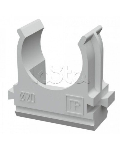 Крепеж-клипса для труб АБС-пластик в карт д20 (150шт/1500шт уп/кор) Промрукав (PR.0620) в Хабаровске Держатели, клипсы, скобы Pintop.ru