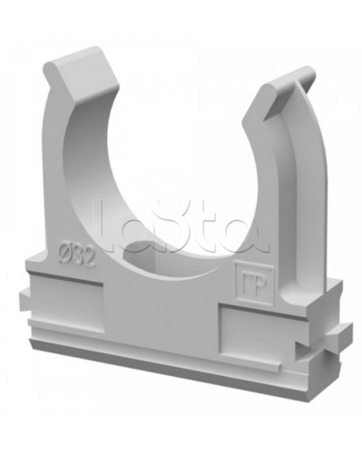 Крепеж-клипса для труб АБС-пластик в карт д32 (50шт/500шт уп/кор) Промрукав (PR.0632) в Хабаровске Держатели, клипсы, скобы Pintop.ru