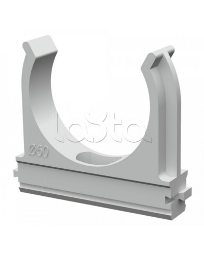 Крепеж-клипса для труб АБС-пластик в карт д50 (20шт/200шт уп/кор) Промрукав (PR.0650) в Хабаровске Держатели, клипсы, скобы Pintop.ru