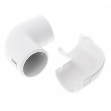 Соединитель угловой разборный белый д32 (30шт/300шт уп/кор) Промрукав (PR.07532б)