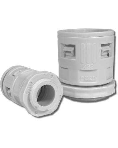 Муфта вводная для гофрированных труб серая ВМ-ГТ-25 Промрукав PR08.3270 в Хабаровске Повороты, муфты, тройники Pintop.ru