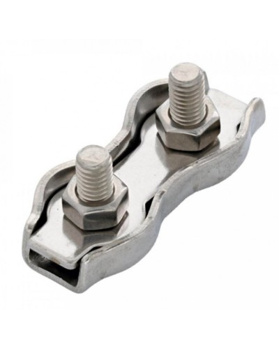 Зажим троса двойной D4мм Duplex (100шт/уп) Промрукав (PR08.3889) в Хабаровске Держатели, клипсы, скобы Pintop.ru