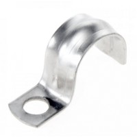 Скоба металлическая однолапковая СМО 25-26 отв. d 6,5 мм (100 шт/уп) Промрукав (PR08.4860)