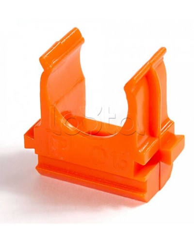 Крепёж-клипса для труб АБС-пластик оранжевая д16 в малой упаковке (10шт/1000шт уп/кор) Промрукав (PR13.0066) в Хабаровске Держатели, клипсы, скобы Pintop.ru