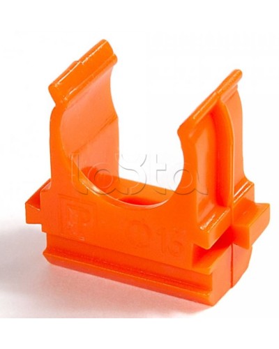 Крепёж-клипса для труб АБС-пластик оранжевая д25 в малой упаковке (10шт/500шт уп/кор) Промрукав (PR13.0068) в Хабаровске Держатели, клипсы, скобы Pintop.ru