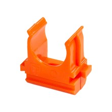 Крепёж-клипса для труб АБС-пластик оранжевая д32 (25шт/500шт уп/кор) Промрукав (PR13.0105)