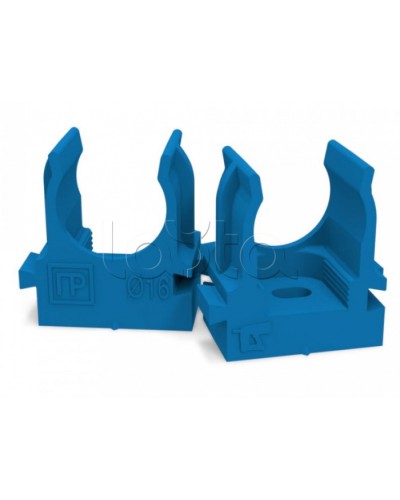 Крепеж-клипса для труб для монтажного пистолета синяя д16 (100шт/1100шт уп/кор) Промрукав (PR13.0143) в Хабаровске Держатели, клипсы, скобы Pintop.ru