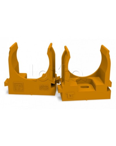 Крепеж-клипса для труб для монтажного пистолета оранжевая д25 (100шт/700шт уп/кор) Промрукав (PR13.0153) в Хабаровске Держатели, клипсы, скобы Pintop.ru
