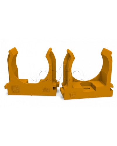 Крепеж-клипса для труб для монтажного пистолета оранжевая д32 (25шт/500шт уп/кор) Промрукав (PR13.0154) в Хабаровске Держатели, клипсы, скобы Pintop.ru