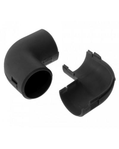 Соединитель угловой разборный черный д20 (5шт/550шт уп/кор) Промрукав (PR13.0174) в Хабаровске Повороты, муфты, тройники Pintop.ru