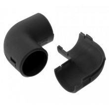 Соединитель угловой разборный черный д16 (100шт/1000шт уп/кор) Промрукав (PR13.0191)