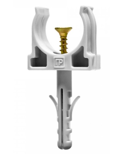 Крепеж-клипса с дюбелем и саморезом серая д20 в малой упаковке (10шт/900шт уп/кор) Промрукав (PR13.0308) в Хабаровске Крепеж: Дюбели, шурупы, саморезы Pintop.ru