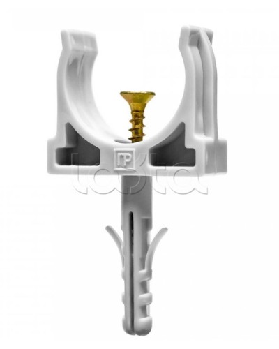 Крепеж-клипса с дюбелем и саморезом серая д25 в малой упаковке (10шт/450шт уп/кор) Промрукав (PR13.0309) в Хабаровске Крепеж: Дюбели, шурупы, саморезы Pintop.ru